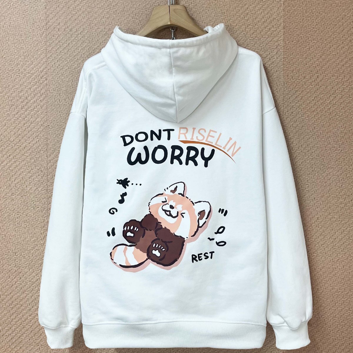 個性ヨーロッパ製※定価4万◆ブルガリア発※RISELIN パーカー 綿100% 快適 可愛い スウェット トップス カジュアル カップル 秋冬 L/48拍卖