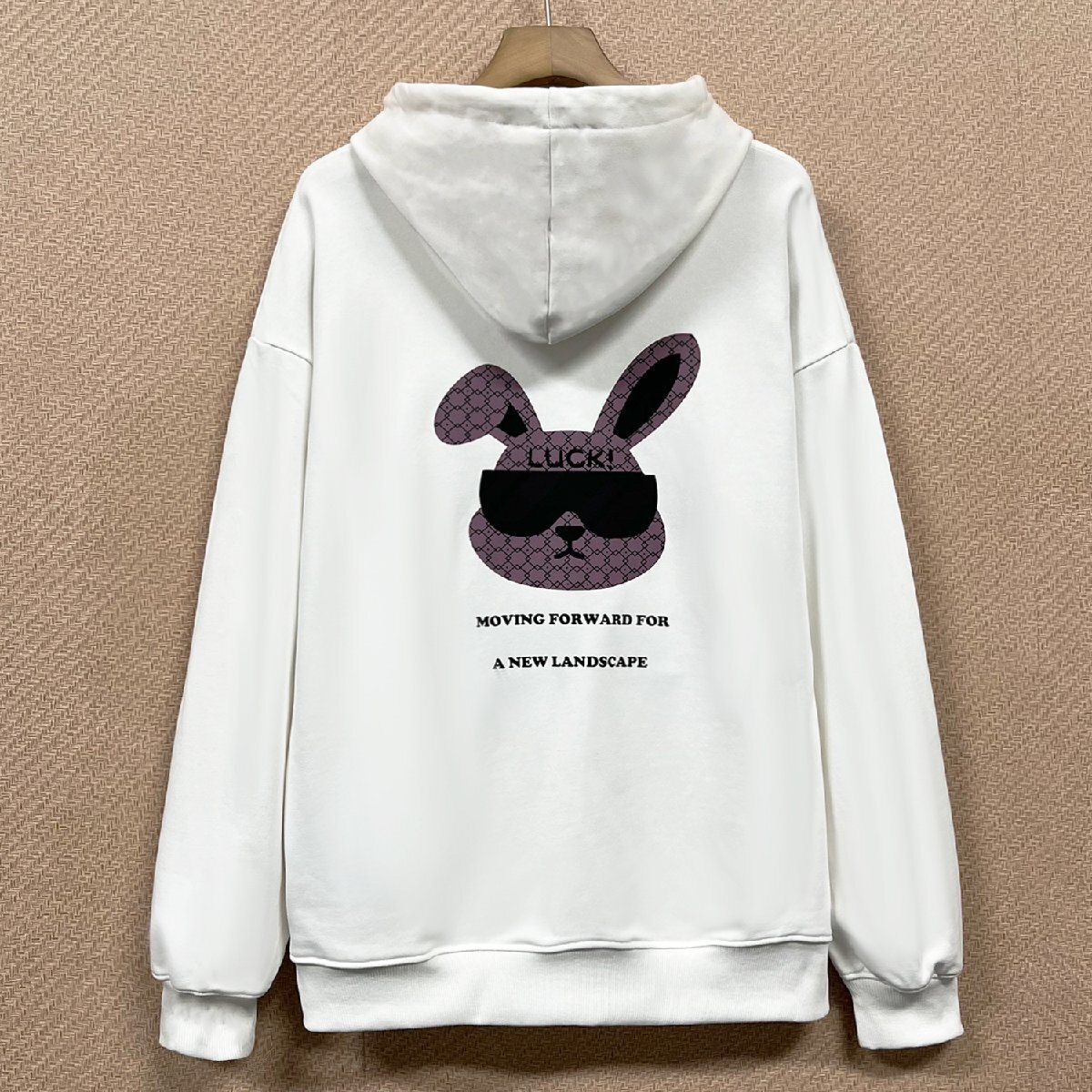 希少ヨーロッパ製※定価4万◆ブルガリア発※RISELIN パーカー 綿100% 柔らか スウェット トレーナー ラビット柄 個性 通学 通勤 日常 2XL拍卖