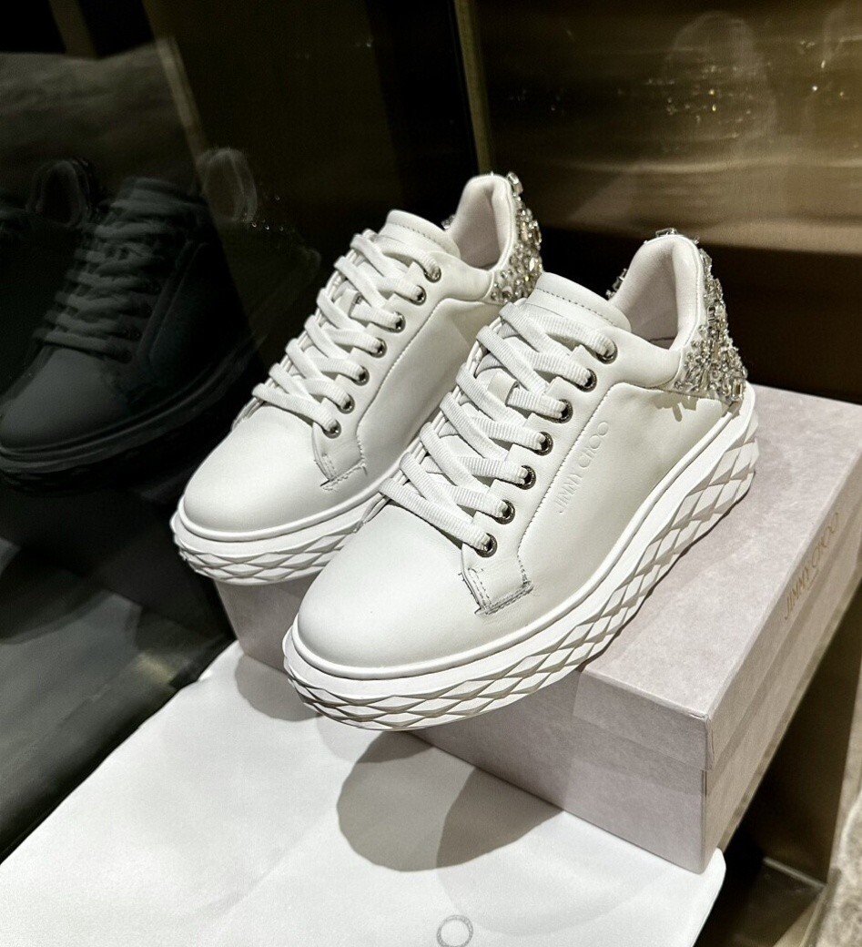 JIMMY CHOO Diamond スニーカー 23.5cm ナッパレザー拍卖