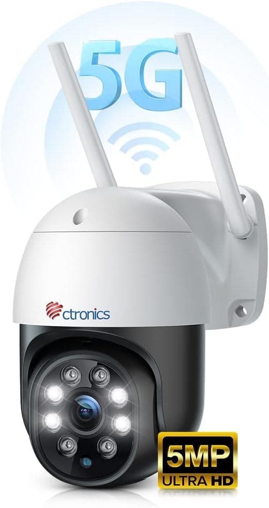【最新5GWi-Fi・5MP】Ctronics 防犯カメラ ワイヤレス 屋外拍卖