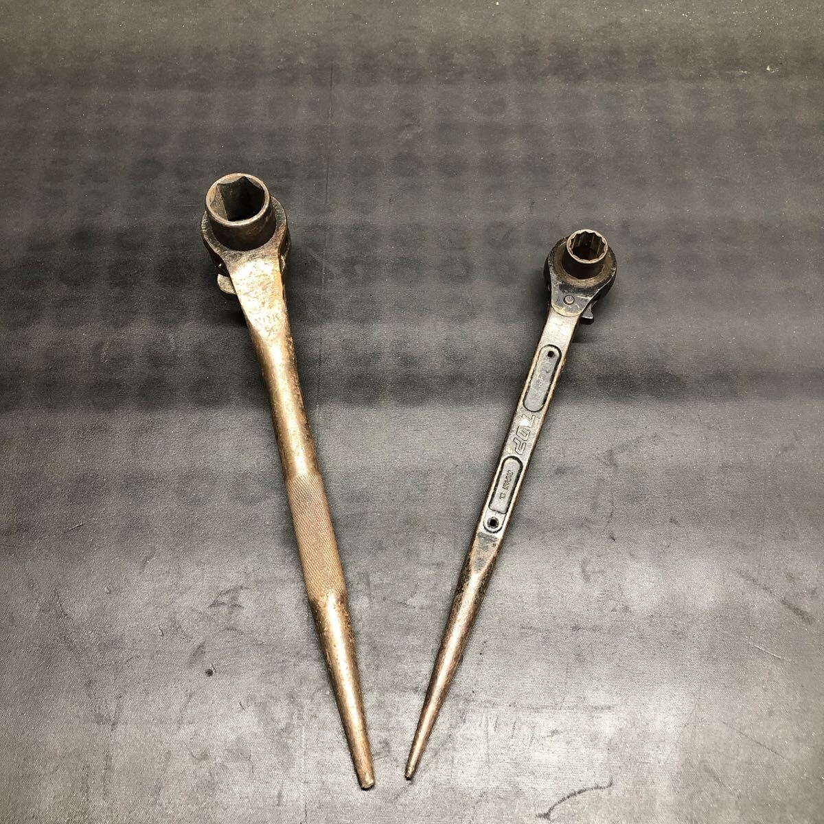 H3424 ラチェットレンチ 17-19 1/2-5/8 2点セット 両口ラチェットレンチ ハンドツール拍卖