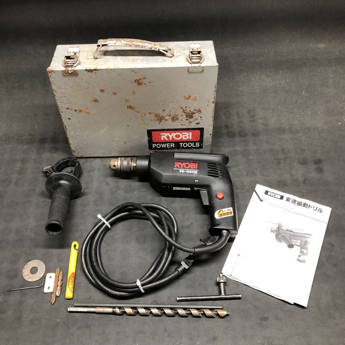 H3482 RYOBIリョービ PD-1001VR 変速振動ドリル ハンマードリル 電動工具 大工道具 ハンドツール拍卖