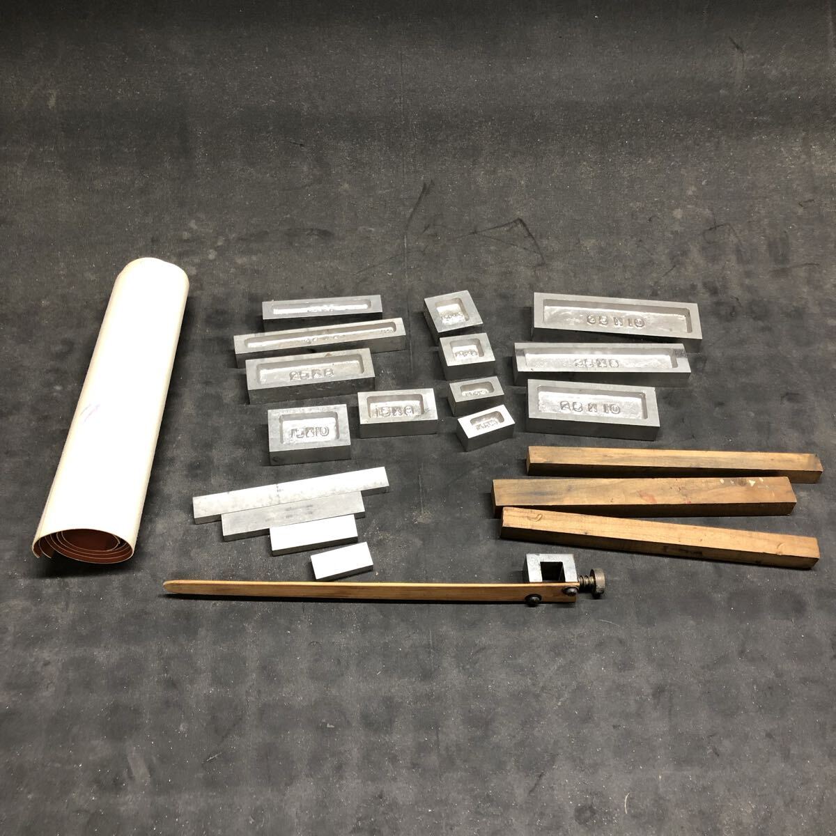 H3571 アルミ製 ゲージ 治具 印刷機用? ジャンク拍卖