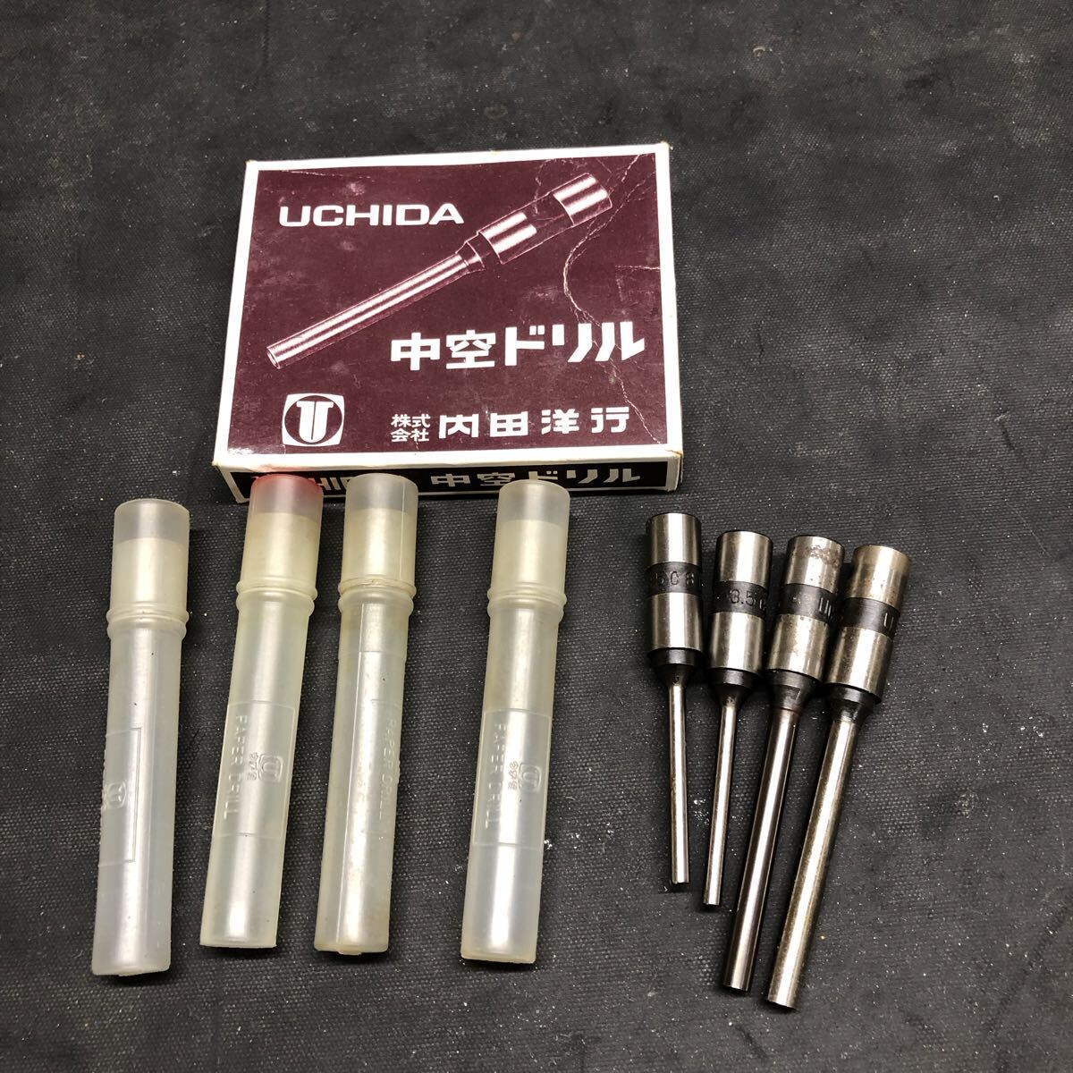 H3607 内田洋行 UCHIDA 穿孔機用 替刃 中空ドリル 穴径 3.5mm 2本 5.5mm1本 6mm1本 計4本セット拍卖
