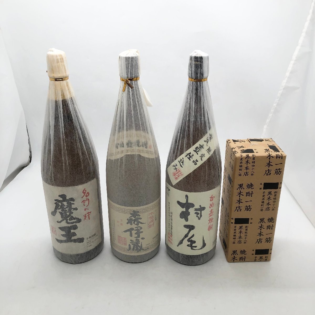 ◎P555【未開栓】森伊蔵・魔王・村尾・百年の孤独 4本セット 焼酎 包装付き(ma)拍卖