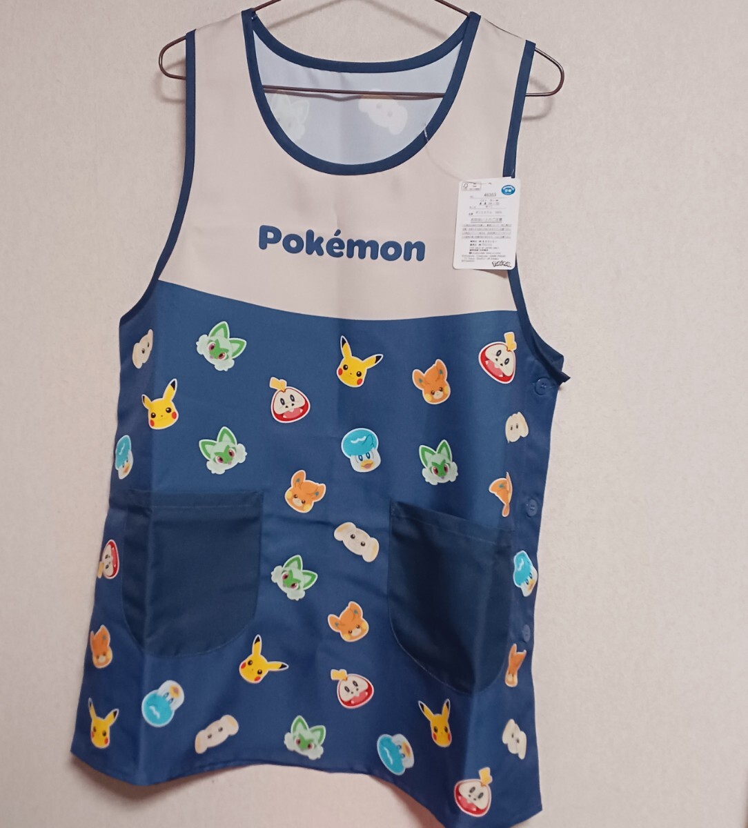 新品送料無料 ポケモン エプロン 大人用 保育士 介護士 M-L ポケットモンスター拍卖