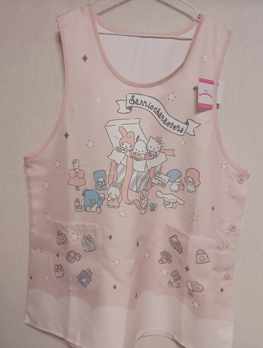 【ラスト】 新品送料無料 サンリオキャラクター エプロン 大人用 保育士 介護士 3L-4L 大きいサイズ拍卖
