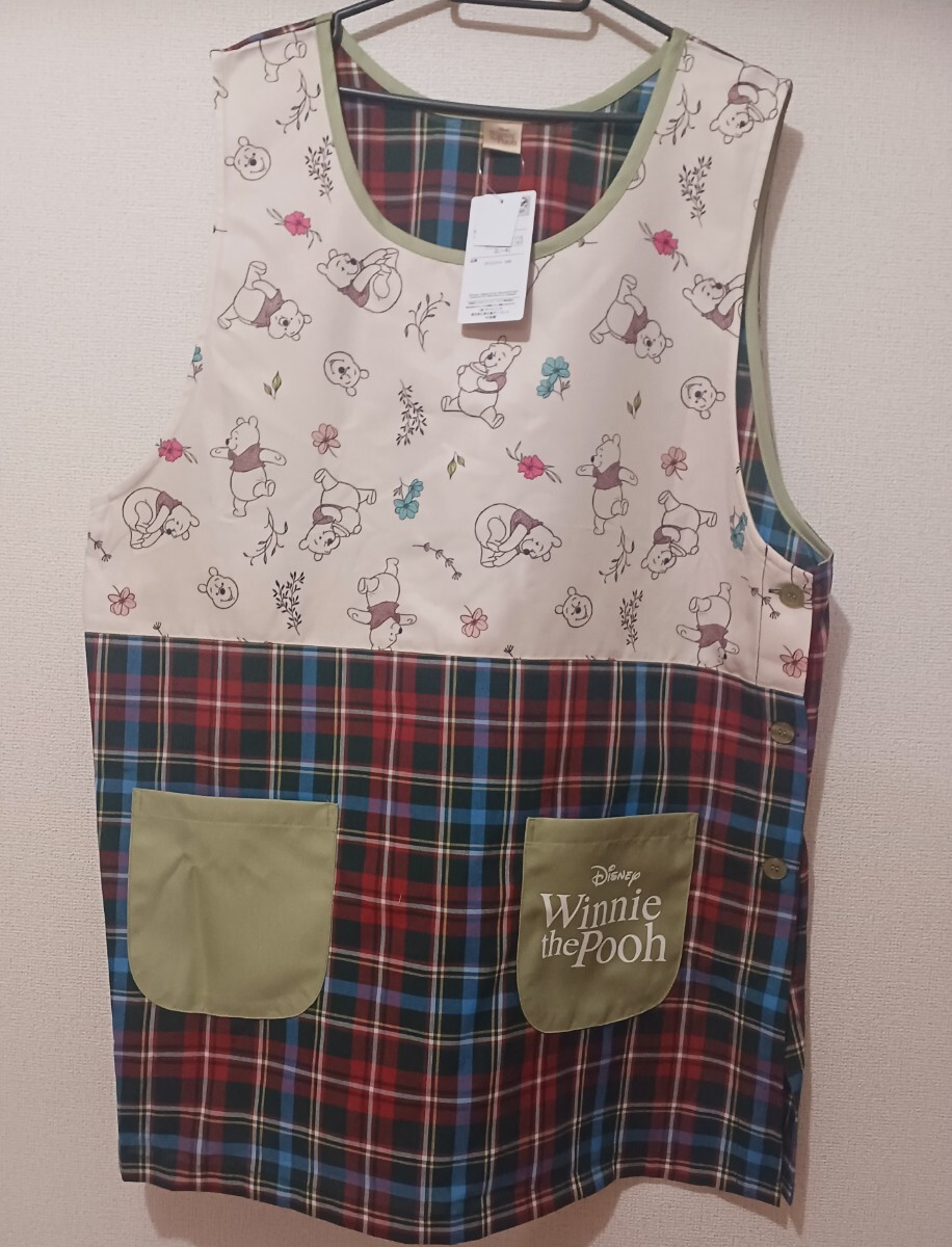 新品送料無料 プーさん エプロン 大人用 保育士 介護士 3L-4L 大きいサイズ拍卖