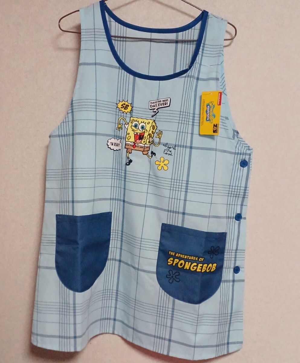 新品送料無料 スポンジボブ エプロン 大人用 保育士 介護士 M-L 拍卖