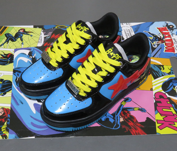 BAPE X MARVEL BLACK WIDOW BAPE STA 23cm拍卖