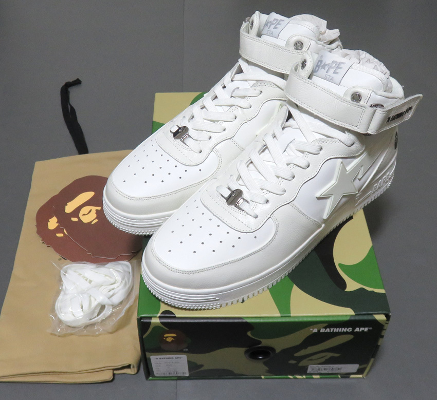 A BATHING APE BAPE STA MID WHITE 31cm US13拍卖
