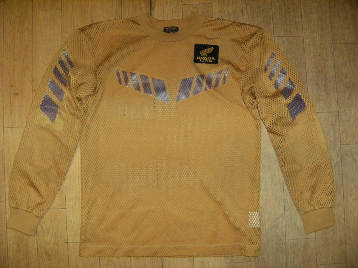 廃番★昭和レトロ★80年代★日本製★デサント製品★HONDA LINE ユニフォーム 長袖シャツ ロンT★旧車 NSX バイク オートバイ レース 走り屋拍卖