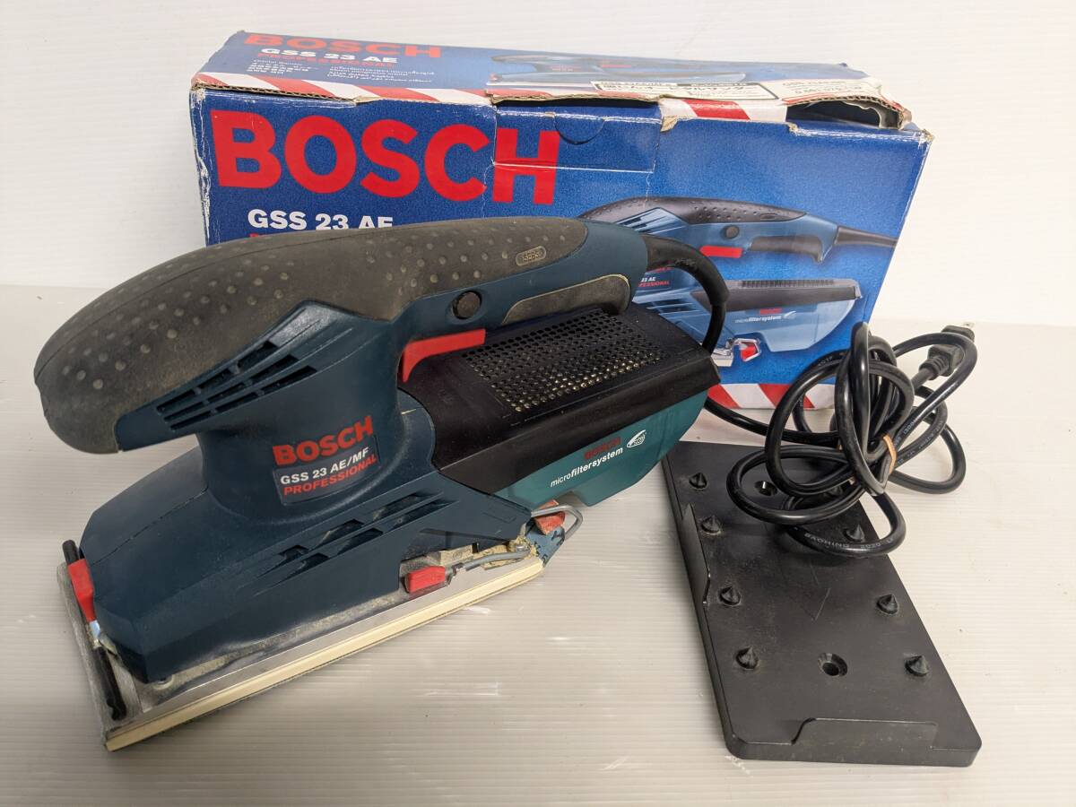 【 動作確認済み 】 BOSCH ボッシュ 吸じんオービタルサンダー GSS 23AE/MF PRO 研磨機 100V 防塵 電動工具(宮81)拍卖