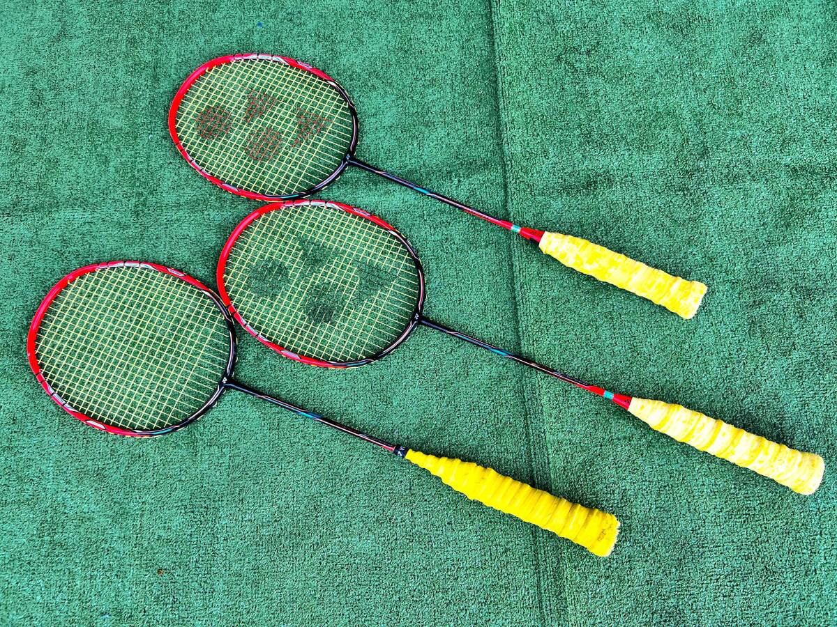 中古)YONEX/ヨネックス 【NANORAY Z-SPEED】NANOMETRIC LIGHT WEIGHT/LONG SIZE/ バドミントン ラケット3本拍卖
