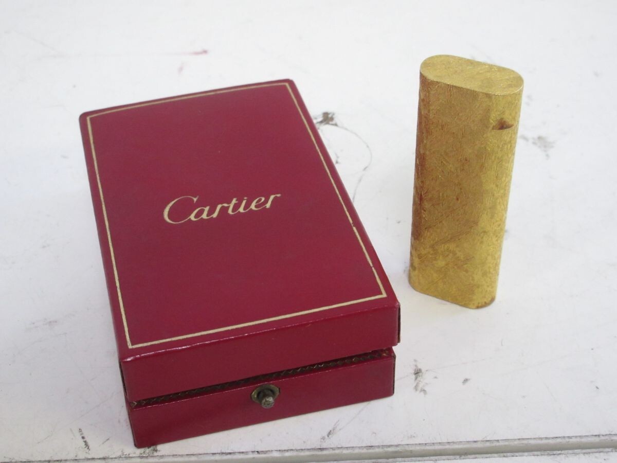 UU558-N29-5697◎ Cartier カルティエ ゴールド オーバル ガスライター 喫煙具 現状品1◎拍卖