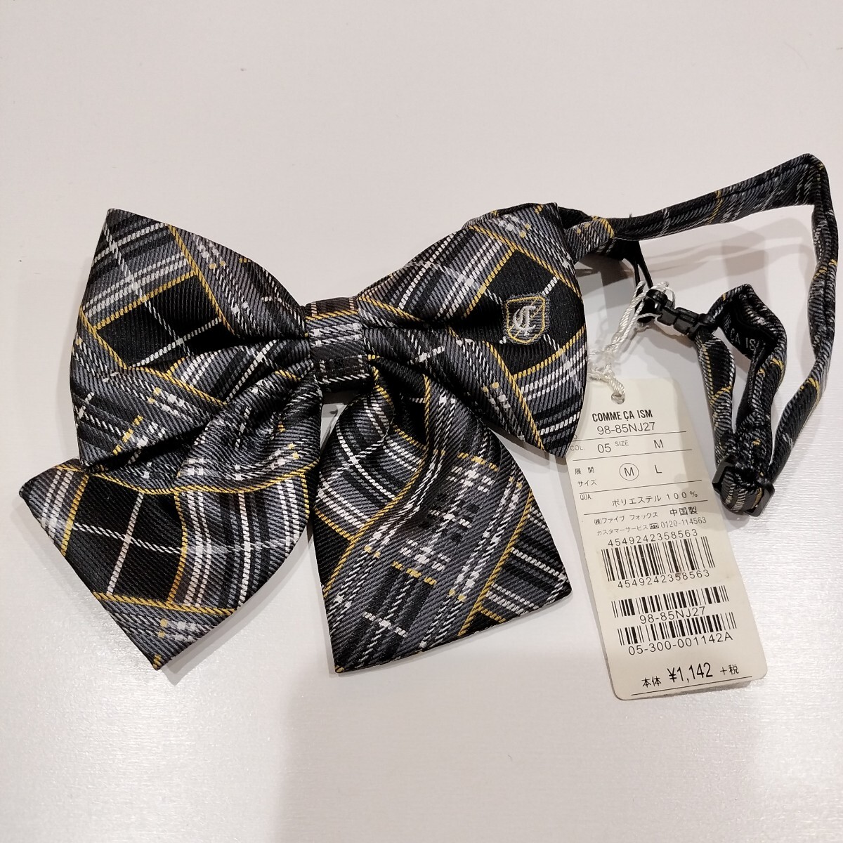 新品タグ付き コムサイズム リボンタイ リボン 制服 入学式 フォーマル 女の子 キッズ 子供用 Mサイズ 送料無料拍卖