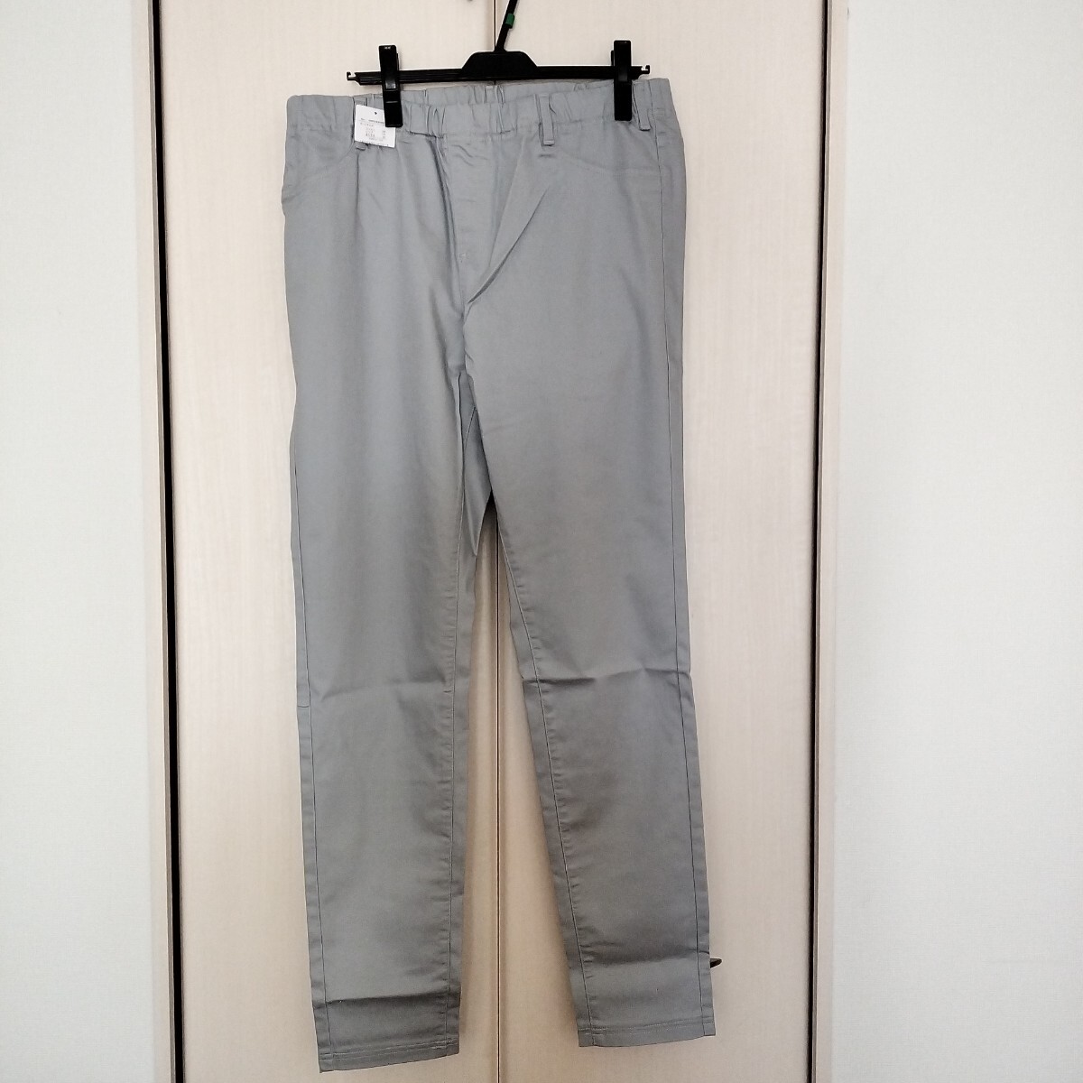 新品 104TT-122 大きいサイズ トールサイズ スラットジール slattgir ニッセン カジュアルパンツ グレー ウエストゴム 送料無料 匿名配送拍卖