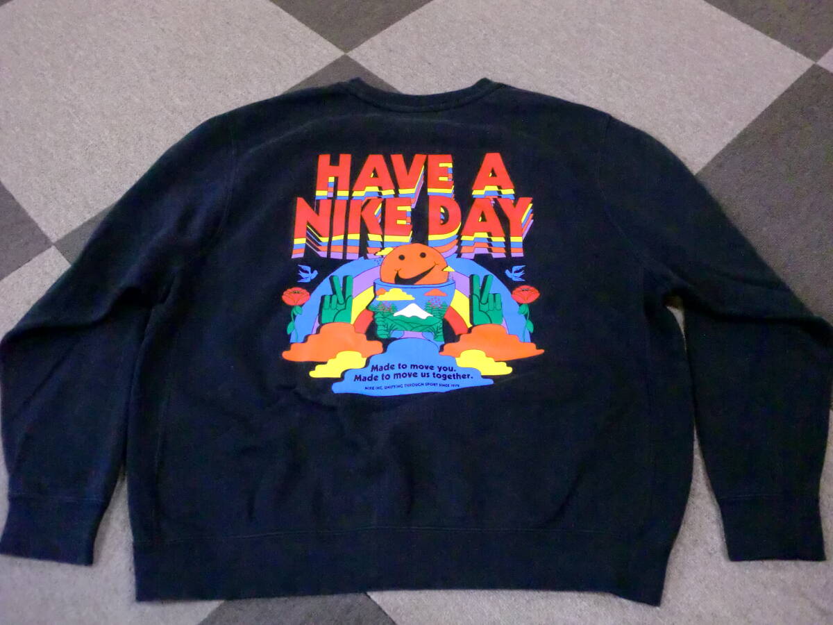NIKE スウェット XXL 2XL HAVE A NIKE DAY 黒 バックプリント ナイキ トレーナー HO220408NIG ビッグサイズ拍卖