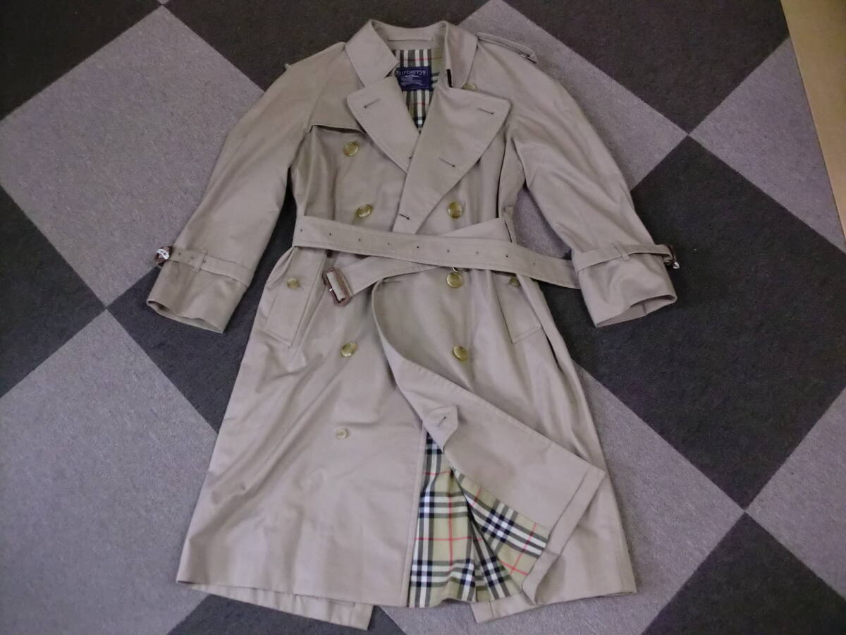 80s Burberrys イングランド製 トレンチコート M~L ベージュ ヴィンテージ オールド アーカイブ バーバリー バルマカーン ノバチェック拍卖