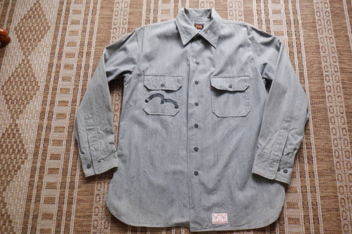 レア 旧EVISU YAMANE プルオーバー シャツ サイズ42 USED エヴィス ヤマネ アメカジ 古着 made in JAPAN拍卖