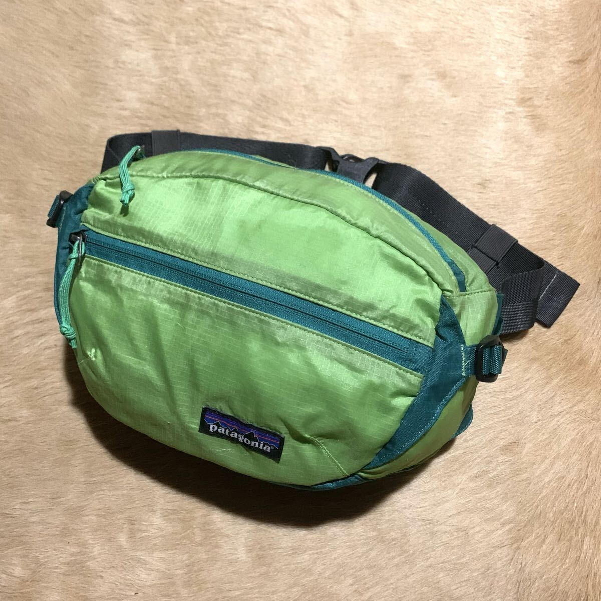 patagonia/LIGHTWEIGHT TRAVEL HIP PACK/パタゴニア/ライトウェイトトラベルヒップパック/ウエストバッグ/ライトグリーン/パッカブル拍卖