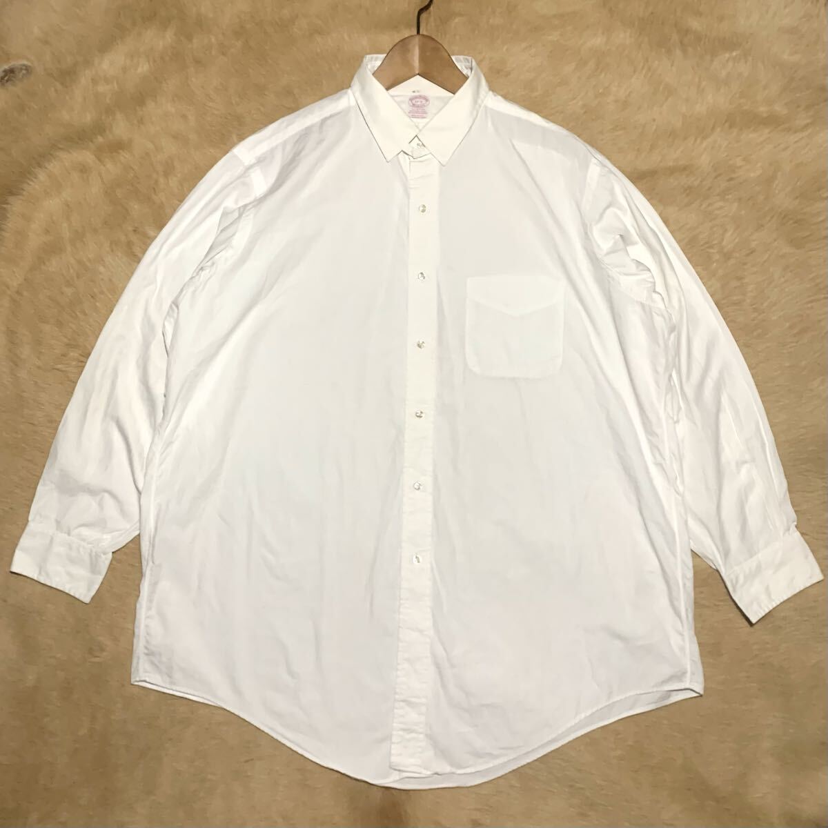 90s/Brooks Brothers Makers/Made in USA/Tab Collar Shirt/White/17-2/ブルックスブラザーズメーカーズ/タブカラーシャツ/ホワイト/米国製拍卖