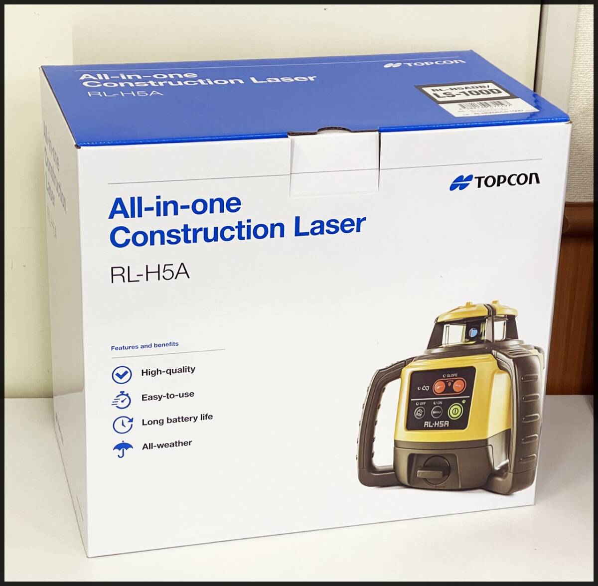 未使用 トプコン ローテーティングレーザー RL-H5A DB + 受光器 LS-100D タジマ RL-H5ADB TOPCON 領収書可 (5)拍卖