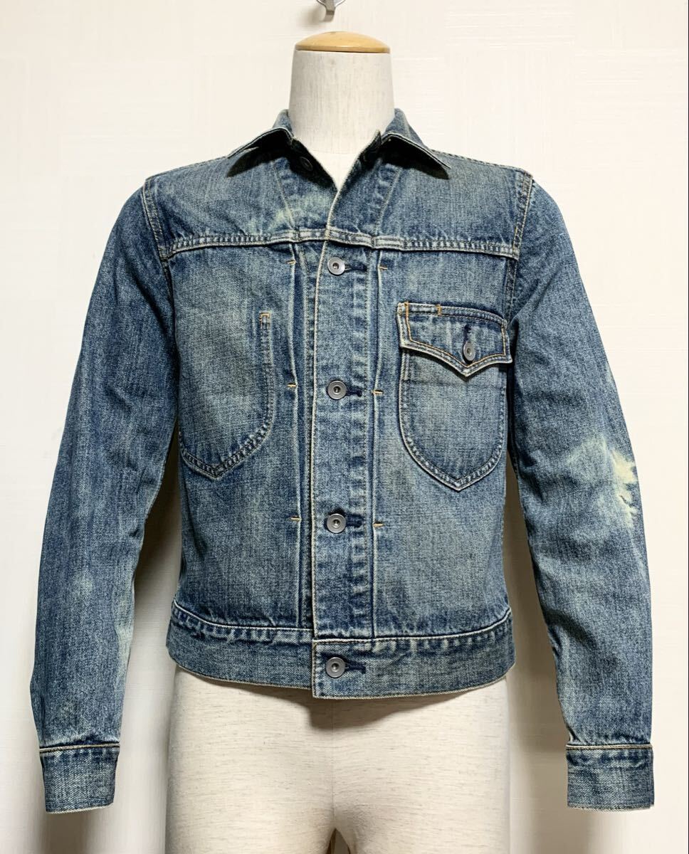 UNIQLO.ファースト タイプ デニム ジャケット S(Gジャン/Used加工/00s/オールド ユニクロ/希少 廃盤/肩42幅48丈57/levis 1st type/藤原裕)拍卖