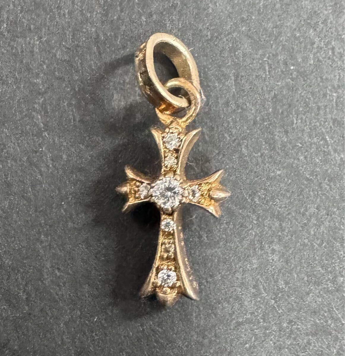 ★1円出品!!★ クロムハーツ ベビーファット ダイヤ ジルコニア ネックレストップ CHROME HEARTS シルバー925 ゴールド 22K拍卖