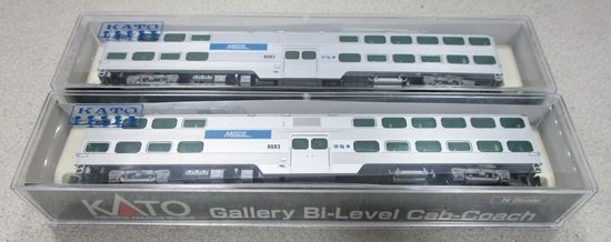 ■KATO Nゲージ 156-0963 Gallery Bi-Level Cab-Coach Chicago Metra #8593 2両セット拍卖