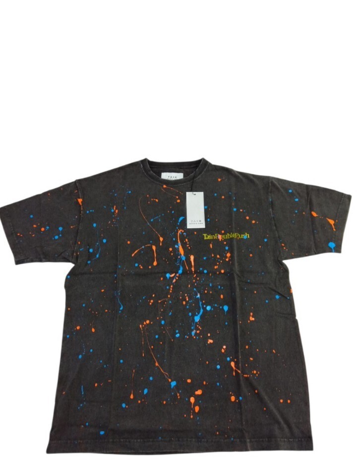 ④【タグ付き未使用】TAIN DOUBLE PUSH 半袖 Tシャツ Sサイズ BLACK ブラック 半袖Tシャツ拍卖