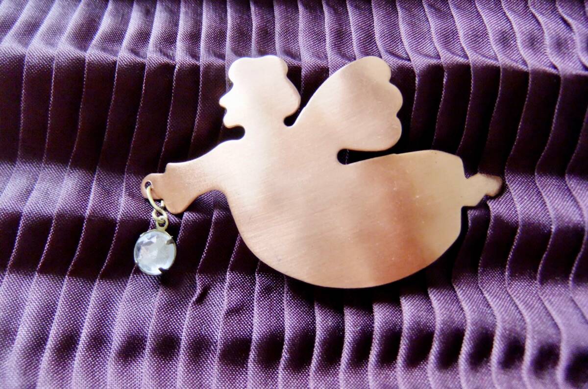 ヴィンテージ:ブロンズの天使ブローチ 2-78拍卖