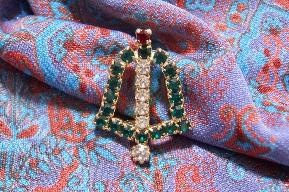 ヴィンテージ:3色ストーン、ベルのブローチ 2-49 拍卖