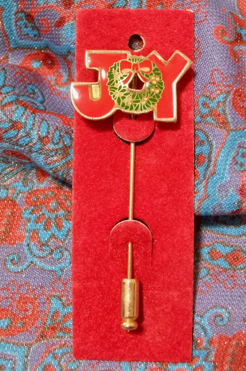 SWIB TAIWAN刻印:JOYの文字のクリスマスツリーピンブローチ 2-35拍卖