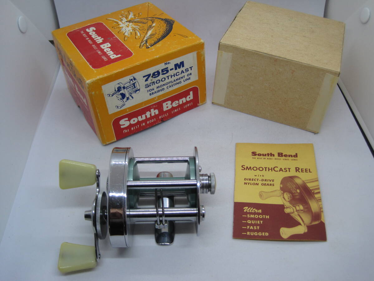 サウスベンド スムースキャスト 795M ダイレクトドライブリール 1960年製 美品箱入り 付属品付き フルオリジナル ビンテージリール拍卖