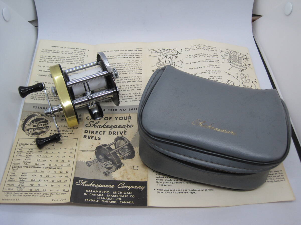 シェイクスピア Mono Cast 1929S EG ダイレクトドライブリール 1964年製 純正ケース・説明書付き フルオリジナル ビンテージリール拍卖