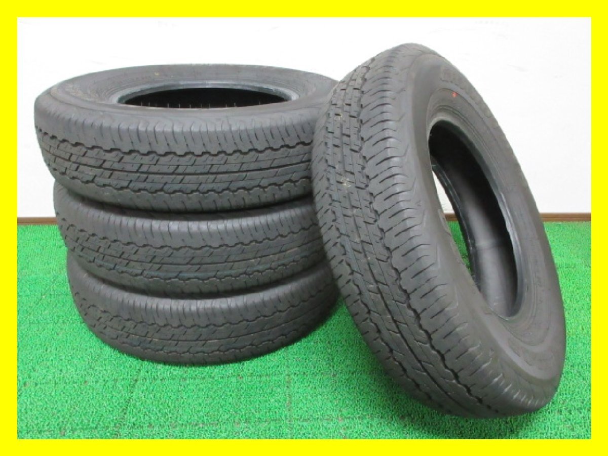 Y395【条件付 送料無料】195/80R15 ★ 新品同様 ★ 新車外し ♪ イボ付 ダンロップ 夏タイヤ GRANDTREK 2023年製 4本 激安 ジムニー シエラ拍卖