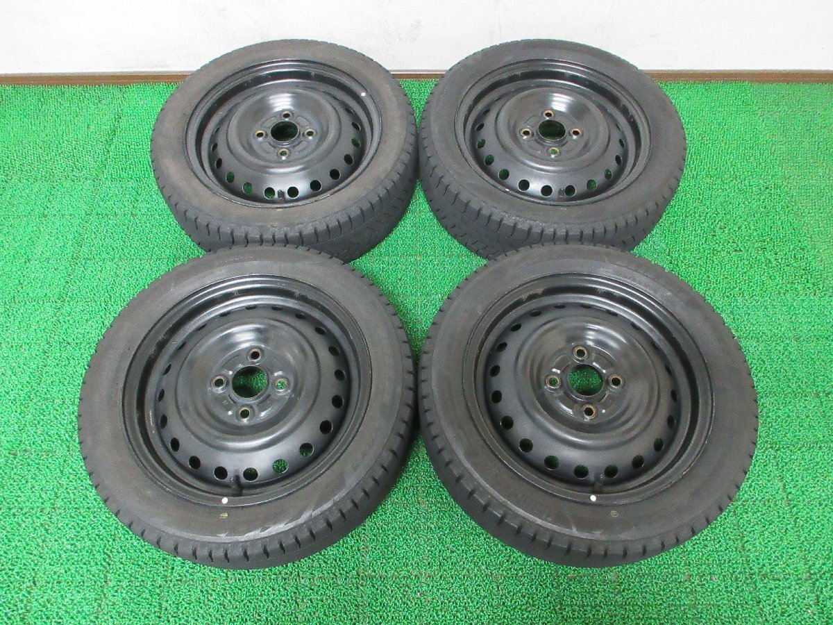 G304 SALE品【条件付 送料無料】165/55R14 超溝高 8.5分山 ブリヂストン スタッドレス VRX3 ♪ 22年製 ホイールセット 4本 激安 ワゴンR 等拍卖