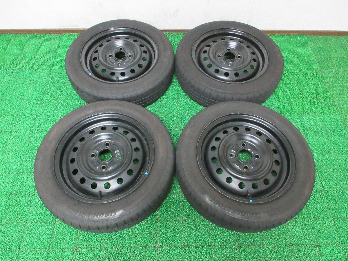 G320 SALE品【条件付 送料無料】155/65R14 超溝高 8~8.5分山 ブリヂストン 夏タイヤ ★最新★ NEWNO ♪ 2023年製 ホイールセット 4本 激安拍卖