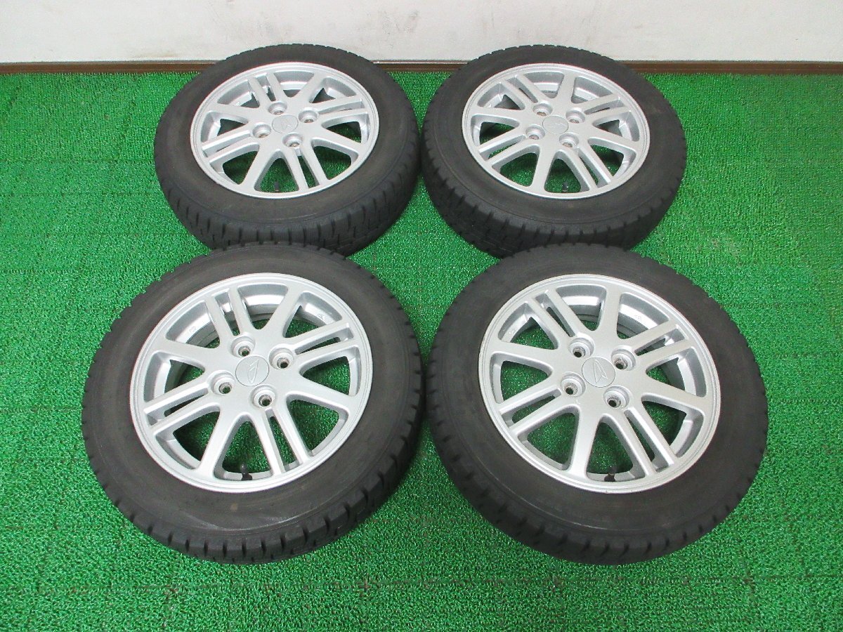 G284【条件付 送料無料】155/65R14 超溝高 8~8.5分山 スタッドレス WINTERMAXX WM02 ♪ 2022年製 ホイールセット 4本 ダイハツ ムーヴ 純正拍卖