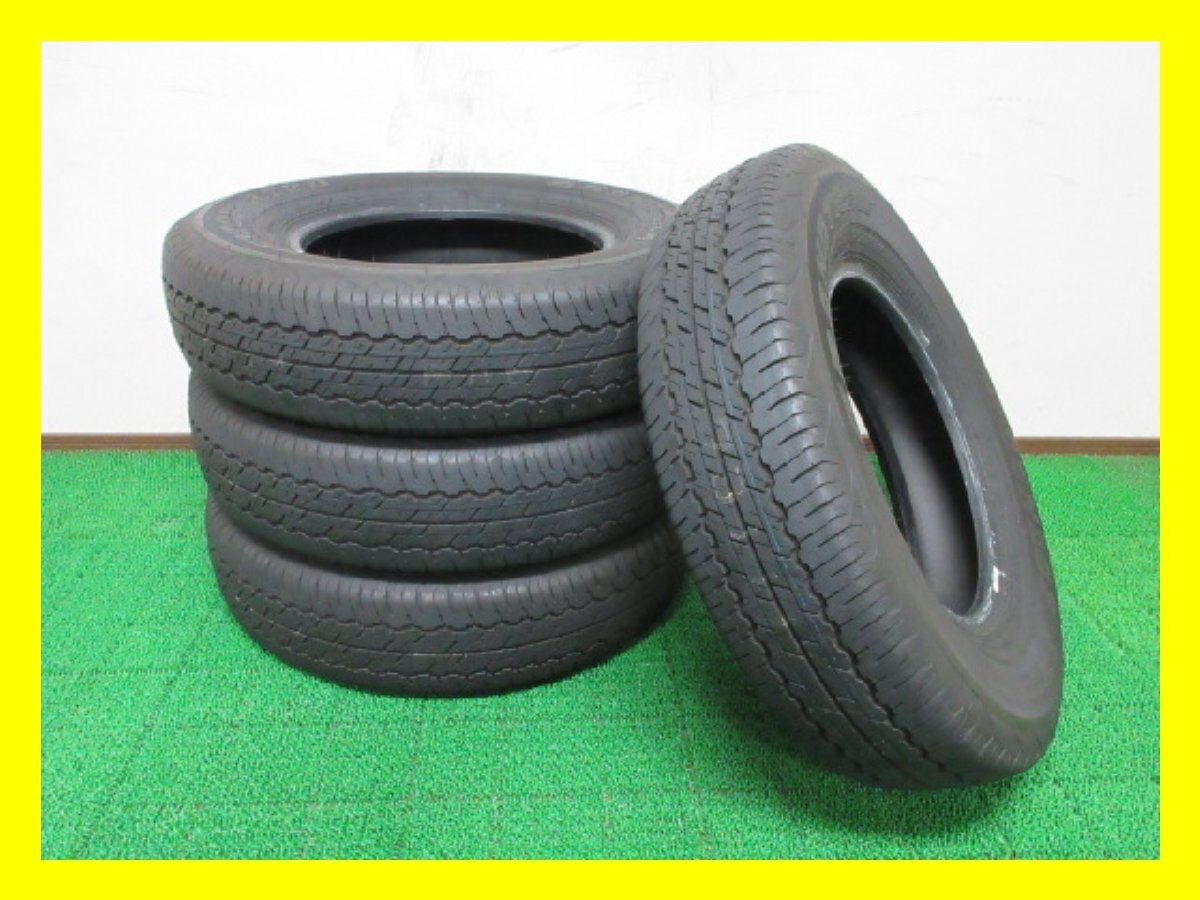 Y964【条件付 送料無料】195/80R15 ★ 新品同様 ★ 新車外し ♪ イボ付 ダンロップ 夏タイヤ GRANDTREK AT20 2024年製 4本 激安 シエラ 等拍卖