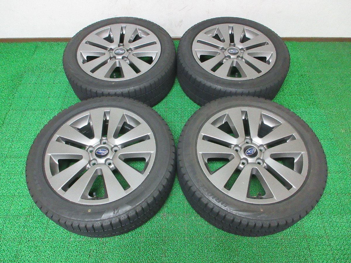 F777【条件付 送料無料】215/50R17 超溝高 8~8.5分山 ブリヂストン スタッドレス VRX2 ♪ 22年 ホイールセット 4本 スバル レヴォーグ 純正拍卖