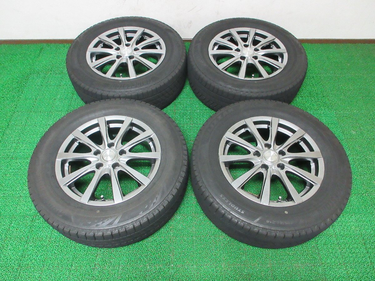 F814【条件付 送料無料】215/65R16 超溝高 ブリヂストン スタッドレス VRX3 ♪ 21年 ホイールセット 4本 激安 アルファード ヴェルファイア拍卖