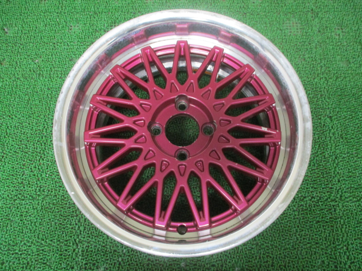 A522【条件付 送料無料】KYOHO AME SHALLEN OLD SCHOOL STYLE MESH 16インチ 1本 16×8J 4穴 100 +30 希少 ♪ 深リム ♪ 激安 ドレスアップ拍卖