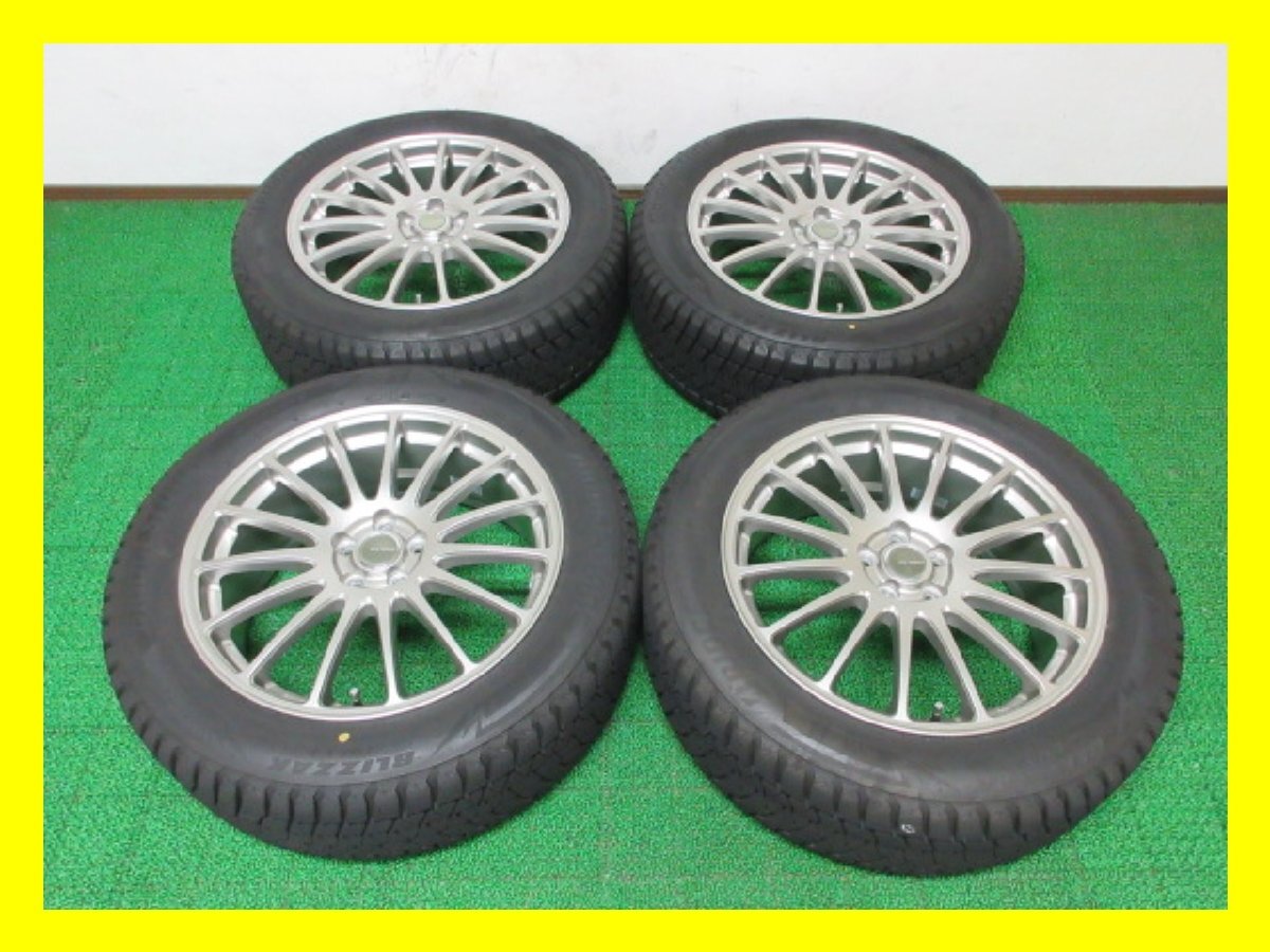 Y780【条件付 送料無料】225/55R18 超溝高 9~9.5分山 ブリヂストン スタッドレス ★最新★ DM V3 ♪ 22年製 ホイールセット 4本 スバル XV拍卖