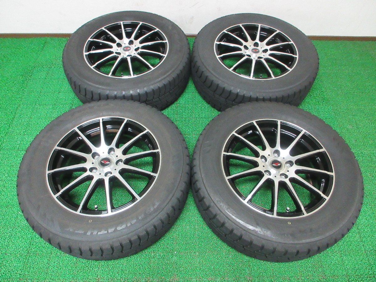 F714【条件付 送料無料】225/65R17 超溝高 8.5~9分山 トーヨー スタッドレス TRANPATH TX 21年製 ホイールセット 4本 激安 エクストレイル拍卖