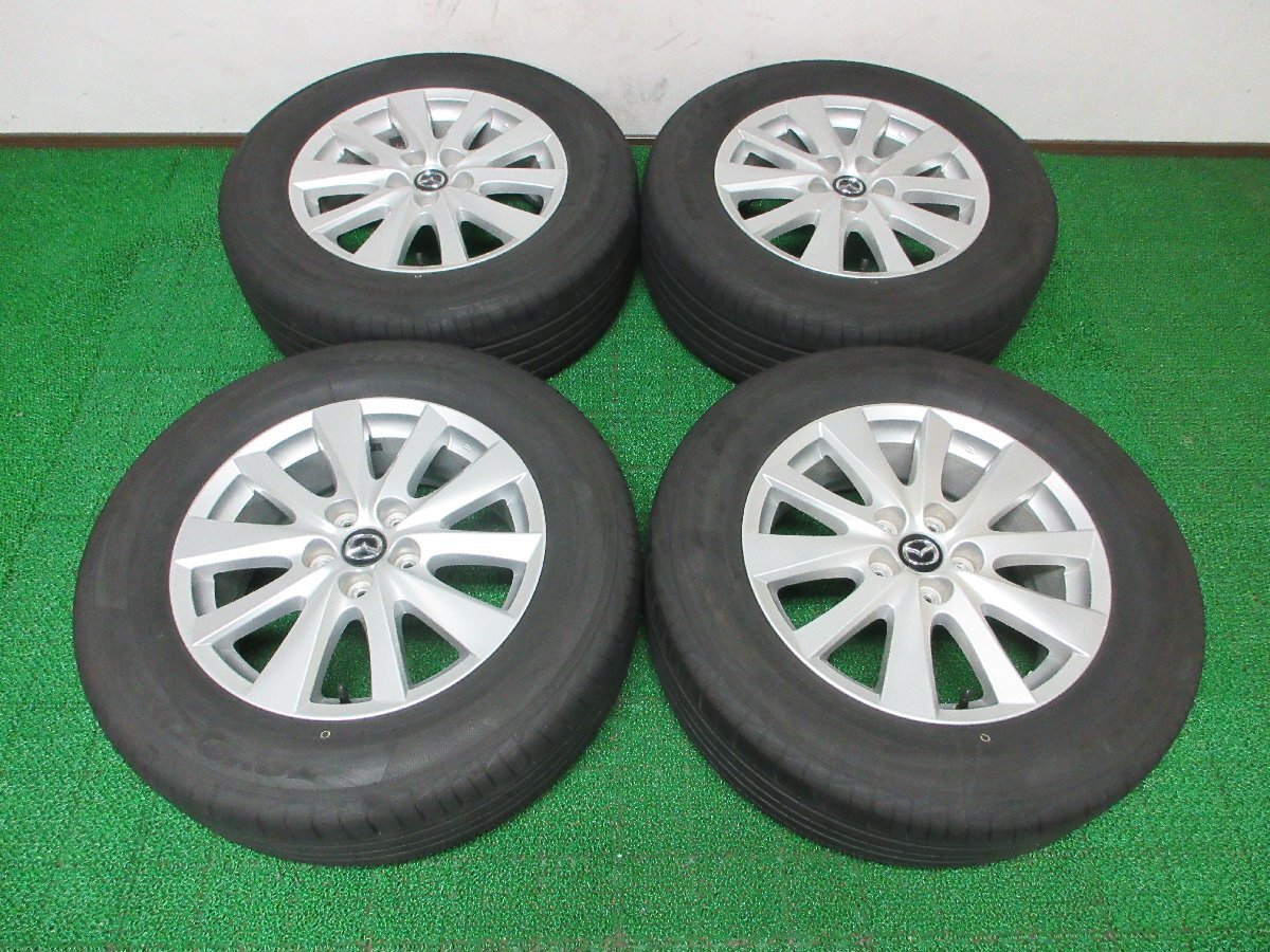 E001【条件付 送料無料】225/65R17 超溝高 8.5~9分山 トーヨー 夏タイヤ PROXES CL1 SUV 22年 アルミ ホイールセット 4本 マツダ CX-5 純正拍卖