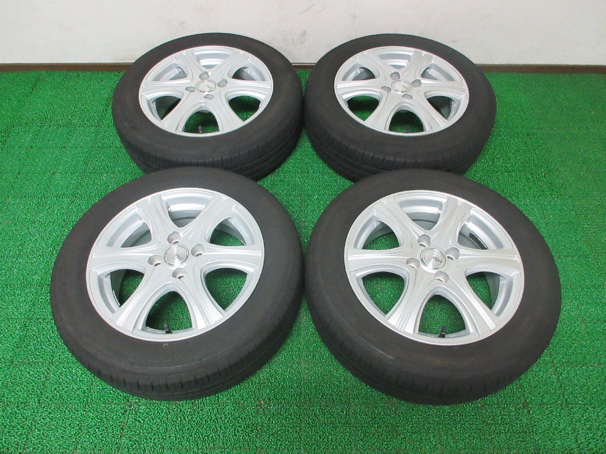 J227【条件付 送料無料】175/65R15 超溝高 8.5分山 夏タイヤ NANOENERGY 3 PLUS 2023年製 ホイールセット 4本 激安 ヴィッツ フィット 等に拍卖