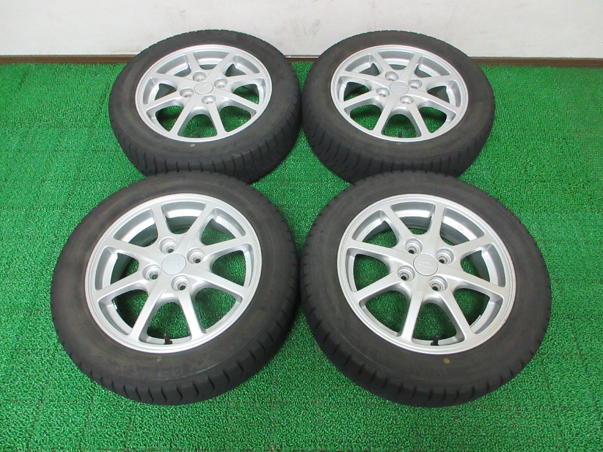 G386 SALE品【条件付 送料無料】155/65R14 超溝高 スタッドレス WINTERMAXX 03 ♪ 2022年製 ホイールセット 4本 ダイハツ ミラ イース 純正拍卖