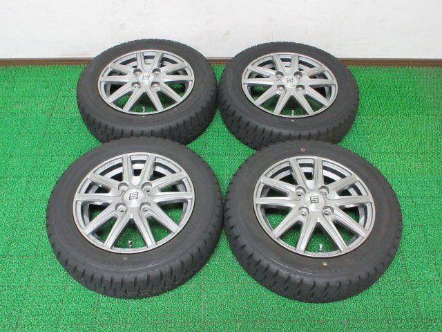 Z338【条件付 送料無料】155/65R13 超溝高 8.5分山 スタッドレス WINTERMAXX WM02 ♪ 22年製 ホイールセット 4本 激安 アルト モコ プレオ拍卖